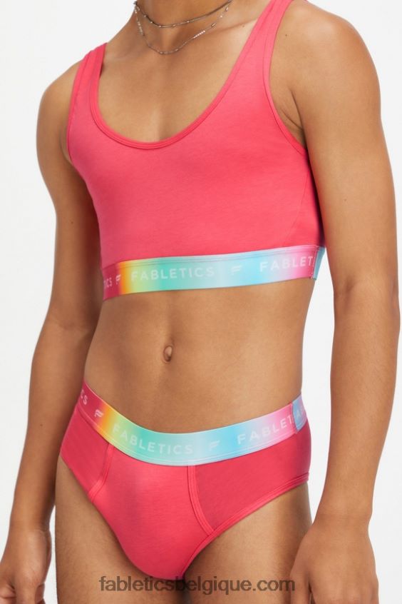 Brassière Pride Lounge 24h/24 et 7j/7 femmes Fabletics 404P0T1583 rouge magenta