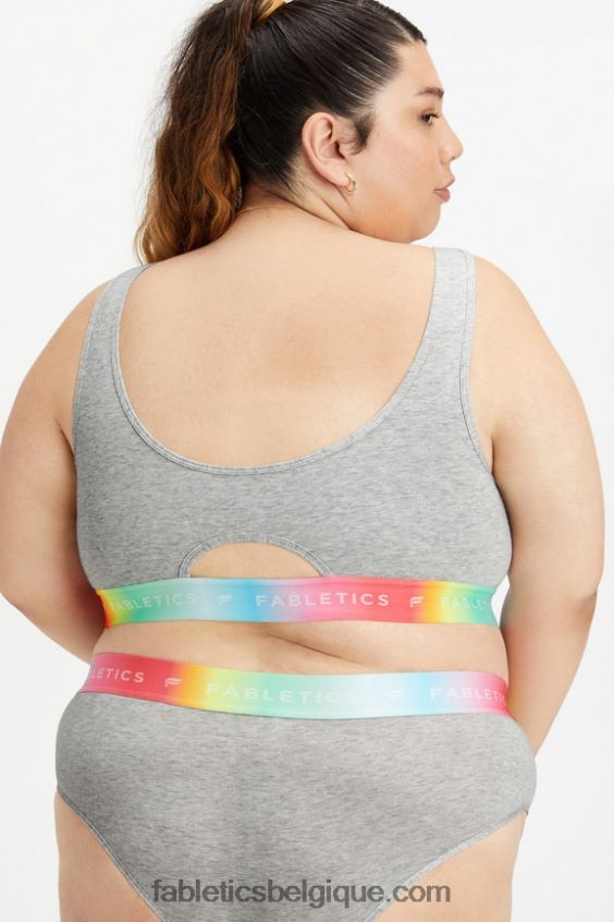 Brassière Pride Lounge 24h/24 et 7j/7 femmes Fabletics 404P0T1585 gris clair chiné