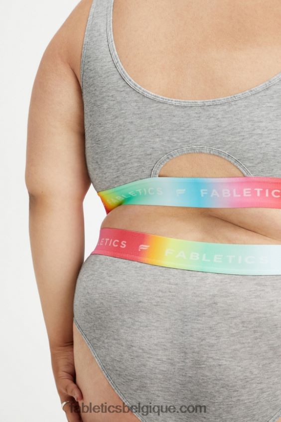 Brassière Pride Lounge 24h/24 et 7j/7 femmes Fabletics 404P0T1585 gris clair chiné