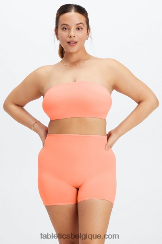bralette bandeau au toucher fin femmes Fabletics 404P0T1566 corail