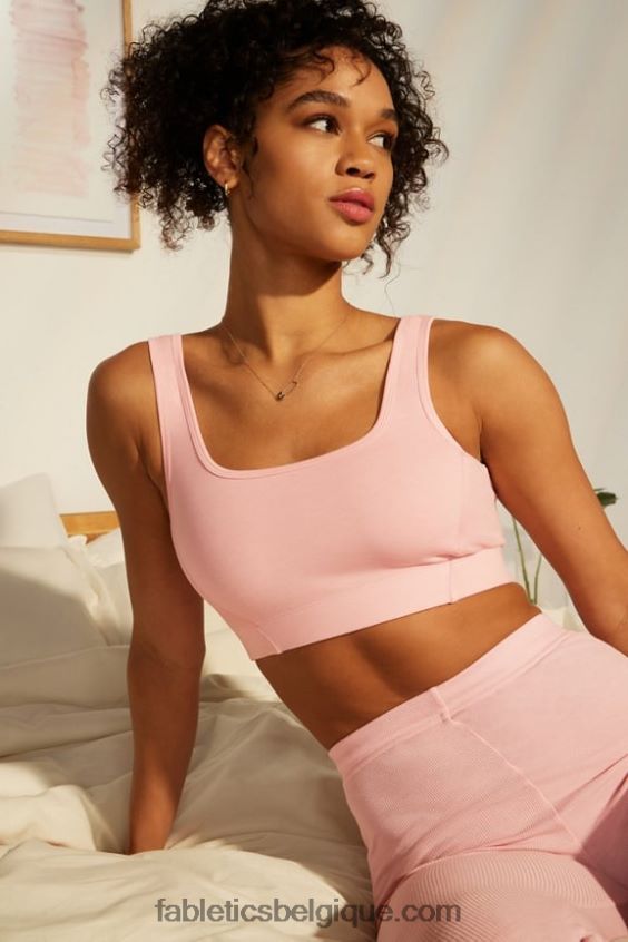 bralette à dos échancré femmes Fabletics 404P0T1548 bruyère poussière rose