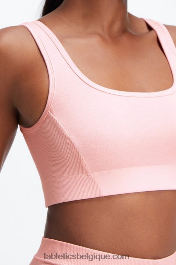 bralette à dos échancré femmes Fabletics 404P0T1548 bruyère poussière rose