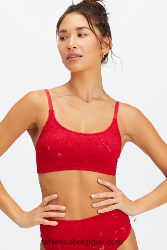 bralette en dentelle sans couture femmes Fabletics 404P0T1524 cerise sucrée