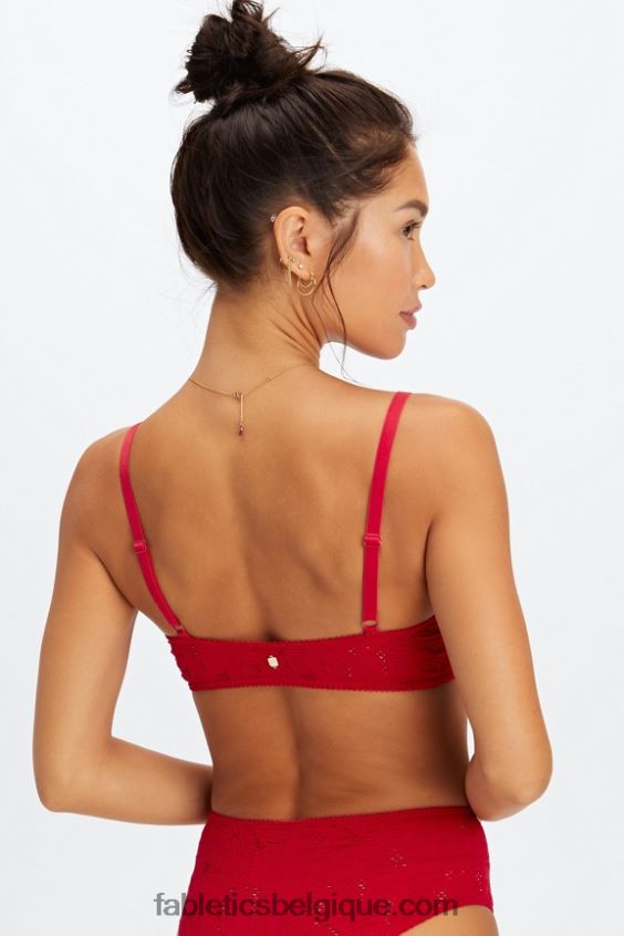 bralette en dentelle sans couture femmes Fabletics 404P0T1524 cerise sucrée