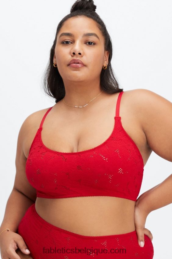 bralette en dentelle sans couture femmes Fabletics 404P0T1525 cerise sucrée