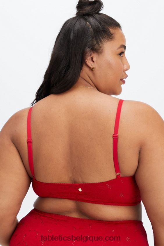 bralette en dentelle sans couture femmes Fabletics 404P0T1525 cerise sucrée