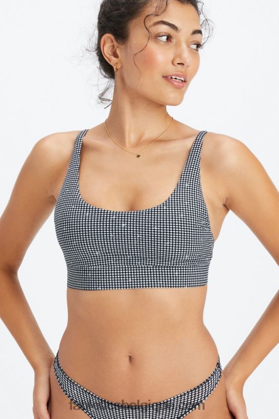 bralette à encolure dégagée au toucher fin femmes Fabletics 404P0T1569 bling bling/noir