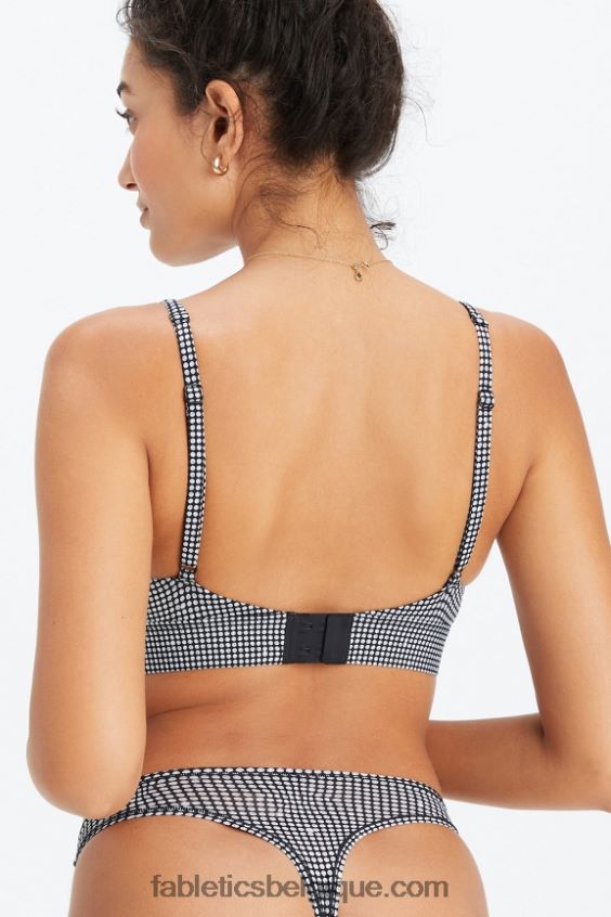 bralette à encolure dégagée au toucher fin femmes Fabletics 404P0T1569 bling bling/noir