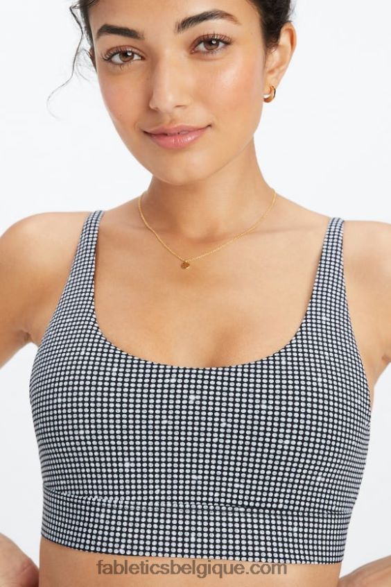 bralette à encolure dégagée au toucher fin femmes Fabletics 404P0T1569 bling bling/noir