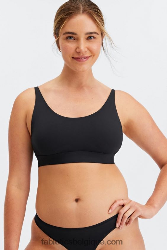 bralette à encolure dégagée au toucher fin femmes Fabletics 404P0T1576 noir