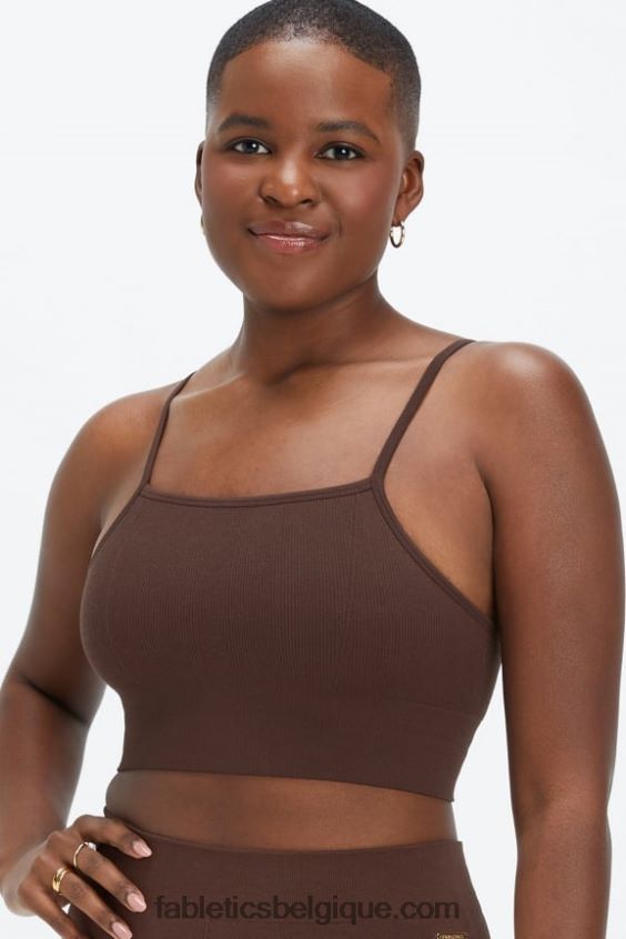 bralette midi sans couture nuage femmes Fabletics 404P0T1512 Café Chicorée