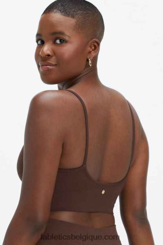 bralette midi sans couture nuage femmes Fabletics 404P0T1512 Café Chicorée