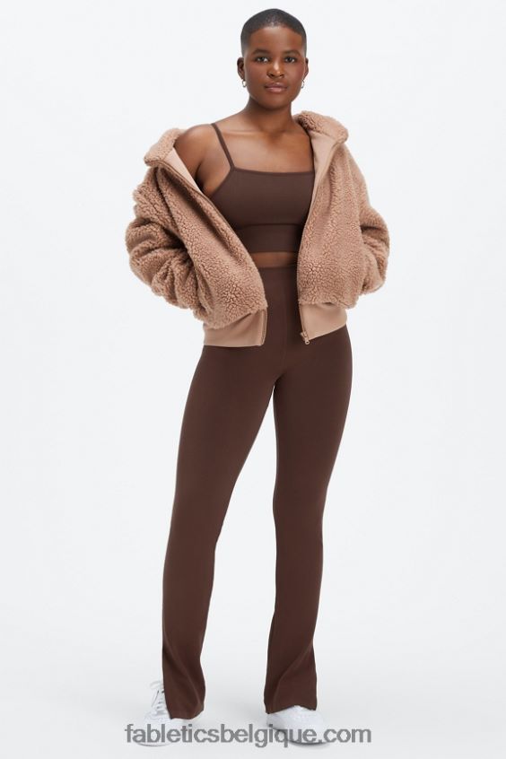 bralette midi sans couture nuage femmes Fabletics 404P0T1512 Café Chicorée