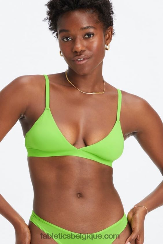 bralette triangle au toucher fin femmes Fabletics 404P0T1538 pomme aigre