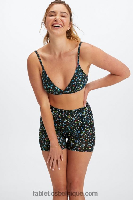 bralette triangle au toucher fin femmes Fabletics 404P0T1540 jardin de minuit