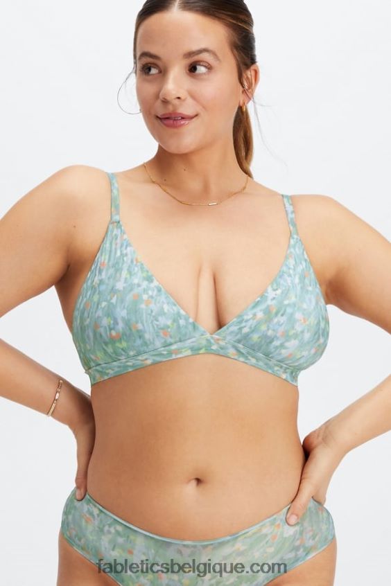 bralette triangle au toucher fin femmes Fabletics 404P0T1542 jardin lumière du jour
