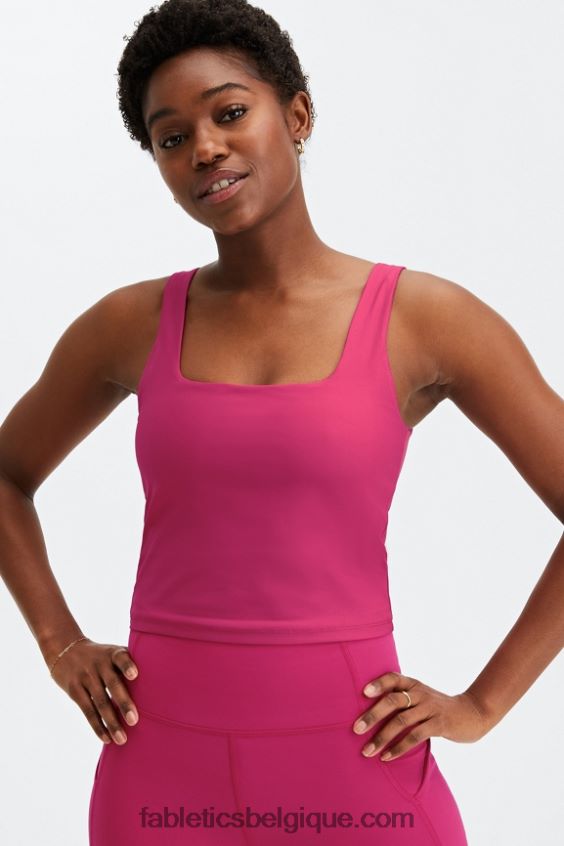 débardeur soutien-gorge intégré lydia femmes Fabletics 404P0T1587 Sangria