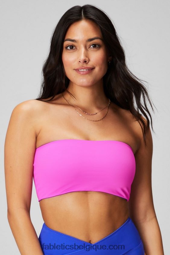 haut de maillot de bain bandeau multi-usages femmes Fabletics 404P0T1504 évasion royale/rose extrême