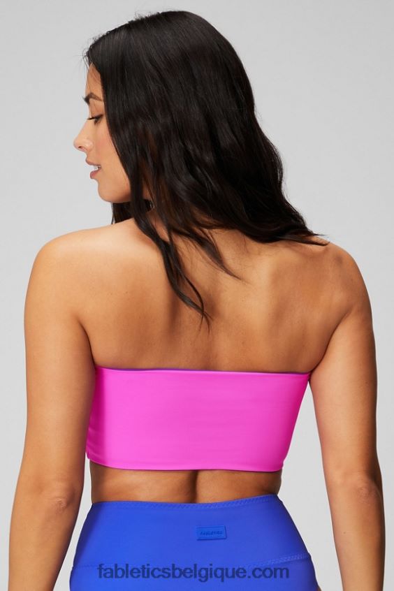 haut de maillot de bain bandeau multi-usages femmes Fabletics 404P0T1504 évasion royale/rose extrême