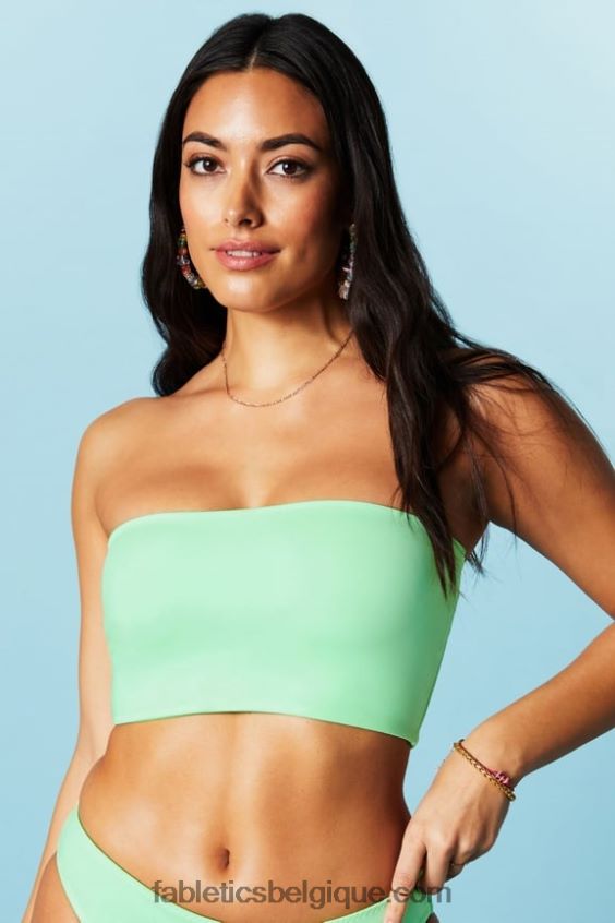 haut de maillot de bain bandeau multi-usages femmes Fabletics 404P0T1506 chaux sucrée/hyper gazon