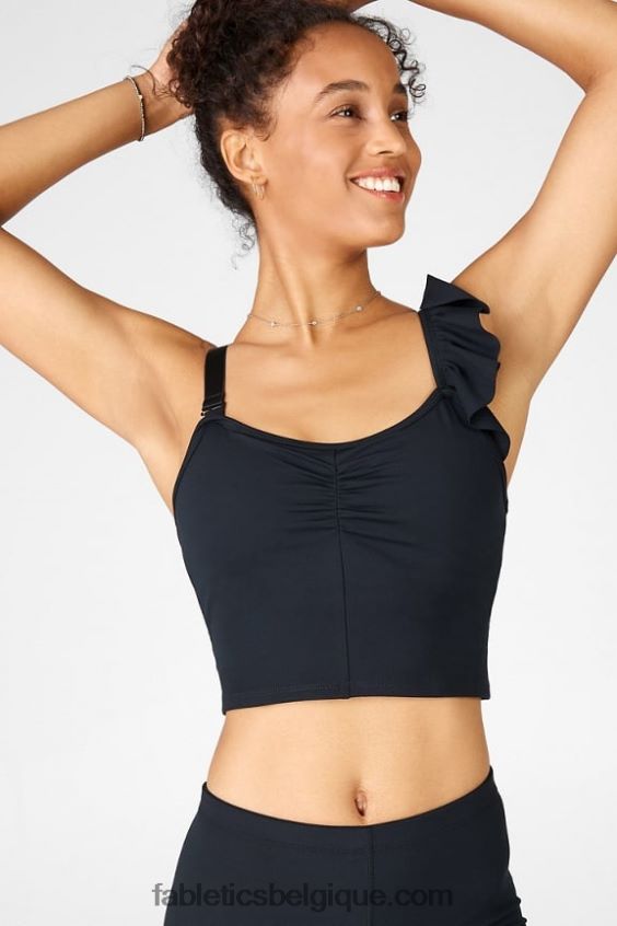 haut à volants mellie femmes Fabletics 404P0T1693 noir