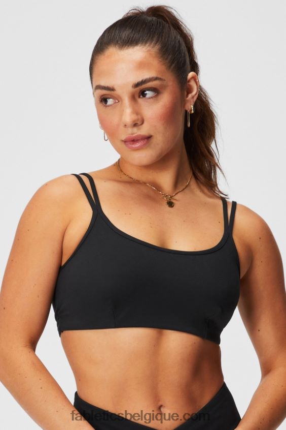 soutien-gorge croisé à faible impact femmes Fabletics 404P0T1520 noir
