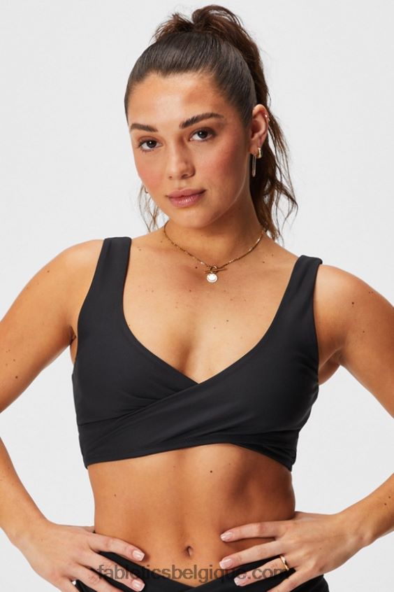 soutien-gorge de sport croisé à faible impact femmes Fabletics 404P0T1513 noir