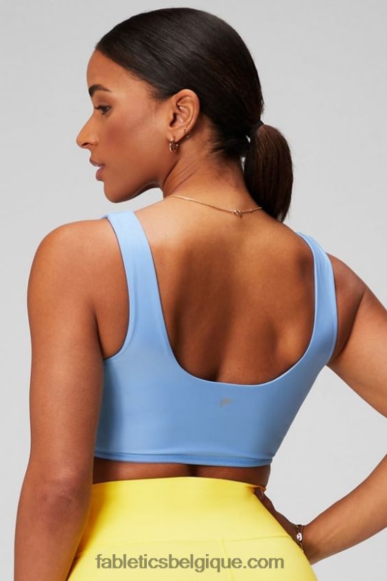 soutien-gorge de sport croisé à faible impact femmes Fabletics 404P0T1514 journée ensoleillée/jacinthe des bois