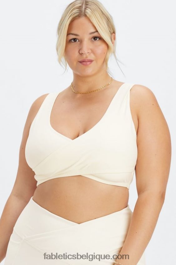 soutien-gorge de sport croisé à faible impact femmes Fabletics 404P0T1517 aigrette