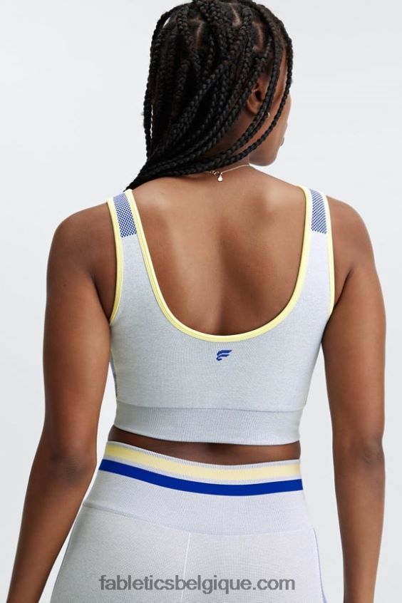 soutien-gorge de sport à empiècement sans couture inspire femmes Fabletics 404P0T1632 gris chiné doux multi