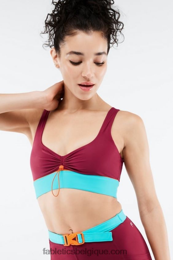 soutien-gorge de sport à faible impact fiona femmes Fabletics 404P0T1651 brique/multiple