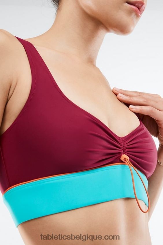 soutien-gorge de sport à faible impact fiona femmes Fabletics 404P0T1651 brique/multiple