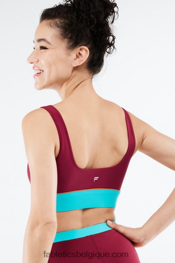 soutien-gorge de sport à faible impact fiona femmes Fabletics 404P0T1651 brique/multiple