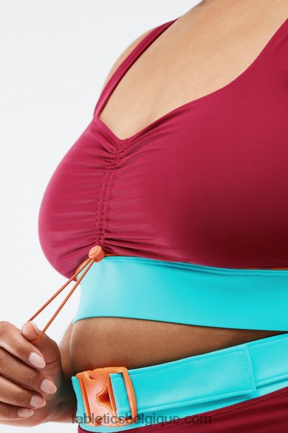 soutien-gorge de sport à faible impact fiona femmes Fabletics 404P0T1652 brique/multiple