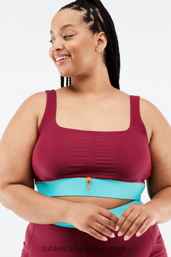 soutien-gorge de sport à faible impact fiona femmes Fabletics 404P0T1652 brique/multiple