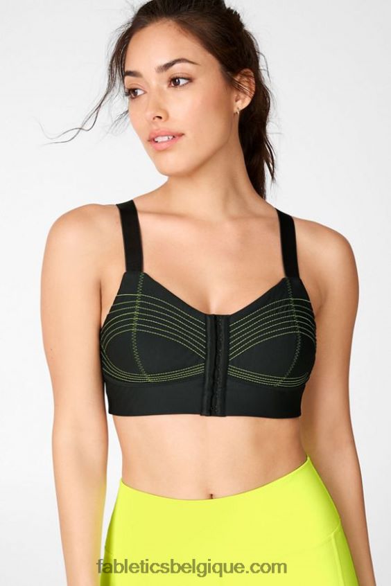soutien-gorge de sport à faible impact ines femmes Fabletics 404P0T1676 ombre de nuit/néon