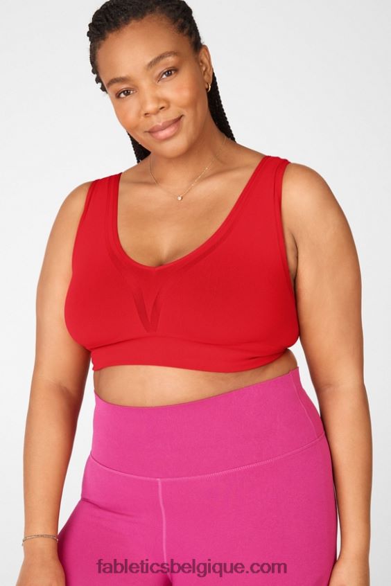 soutien-gorge de sport à faible impact katrina femmes Fabletics 404P0T1661 pomme rouge