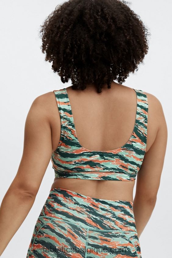 soutien-gorge de sport à faible impact lola femmes Fabletics 404P0T1623 camouflage tigre