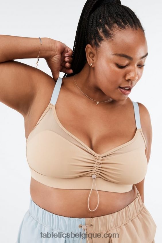 soutien-gorge de sport à faible impact makayla femmes Fabletics 404P0T1634 désert/pierre bleue