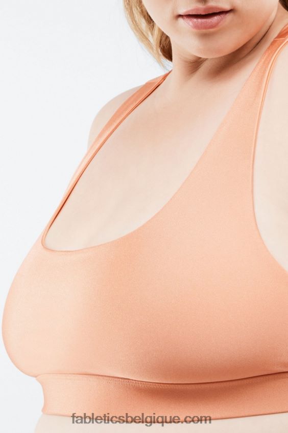 soutien-gorge de sport à faible impact yesi shine femmes Fabletics 404P0T1642 éclat d\'abricot frais