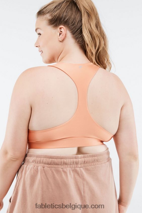 soutien-gorge de sport à faible impact yesi shine femmes Fabletics 404P0T1642 éclat d\'abricot frais