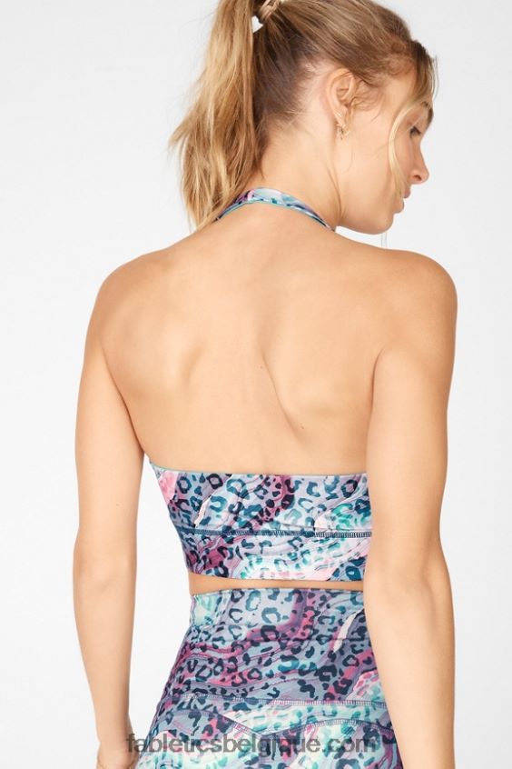 soutien-gorge de sport réversible à dos nu harlow femmes Fabletics 404P0T1667 dunes/bleu lunaire