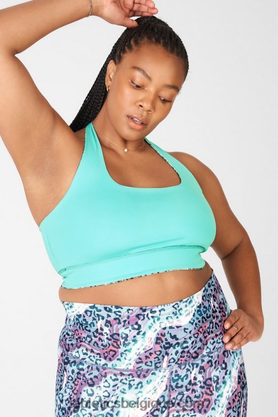 soutien-gorge de sport réversible à dos nu harlow femmes Fabletics 404P0T1668 dunes/bleu lunaire