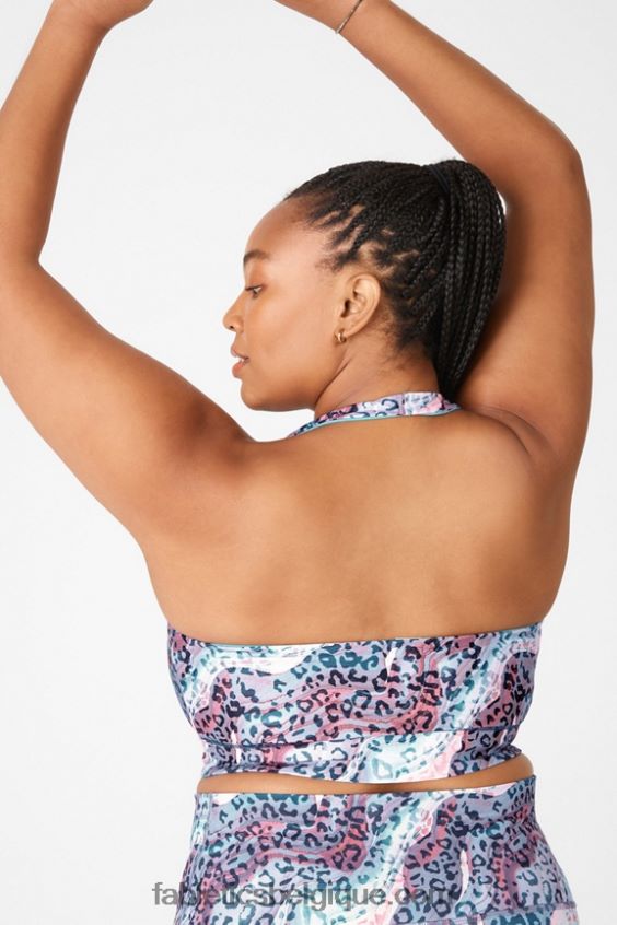 soutien-gorge de sport réversible à dos nu harlow femmes Fabletics 404P0T1668 dunes/bleu lunaire