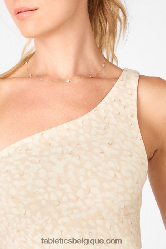 soutien-gorge de sport réversible à une épaule harlow femmes Fabletics 404P0T1680 froid/chou à la crème