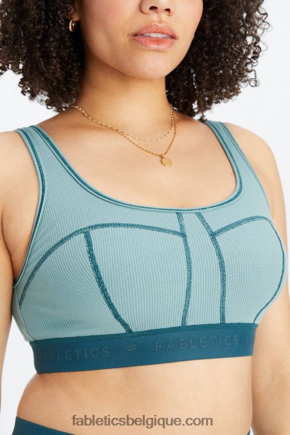 soutien-gorge gaufré femmes Fabletics 404P0T1532 vague arctique/onde de minuit
