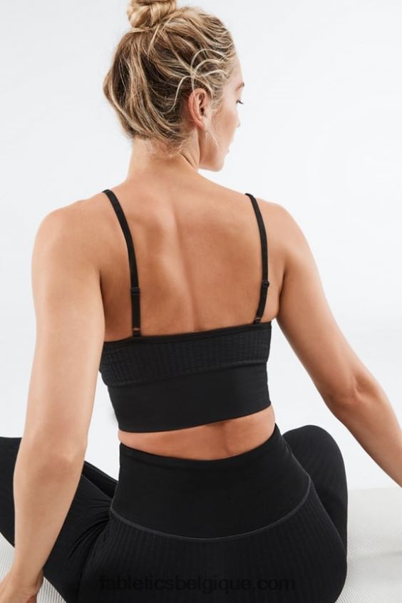 soutien-gorge mi-long sans coutures shauna femmes Fabletics 404P0T1501 noir