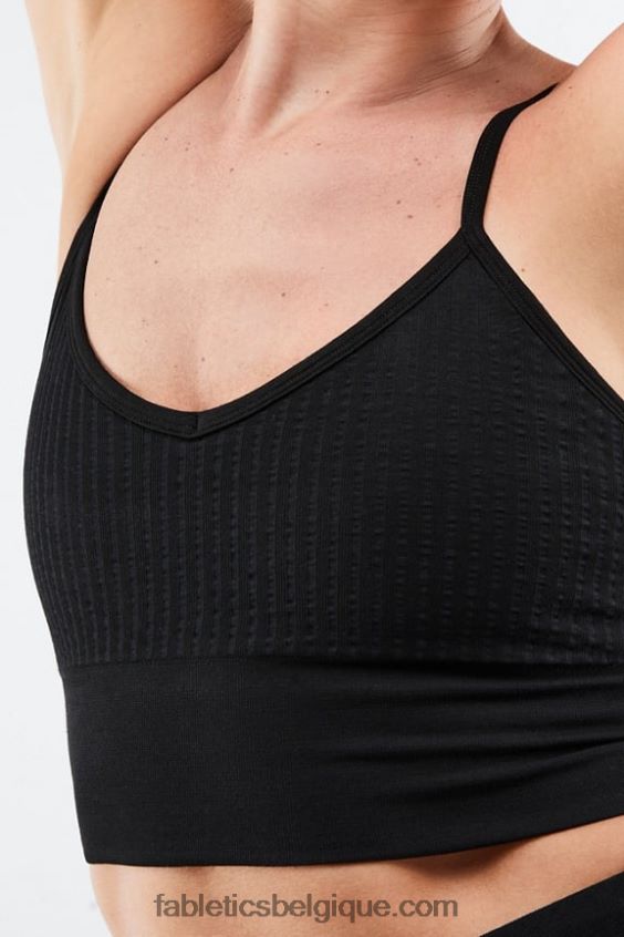 soutien-gorge mi-long sans coutures shauna femmes Fabletics 404P0T1501 noir