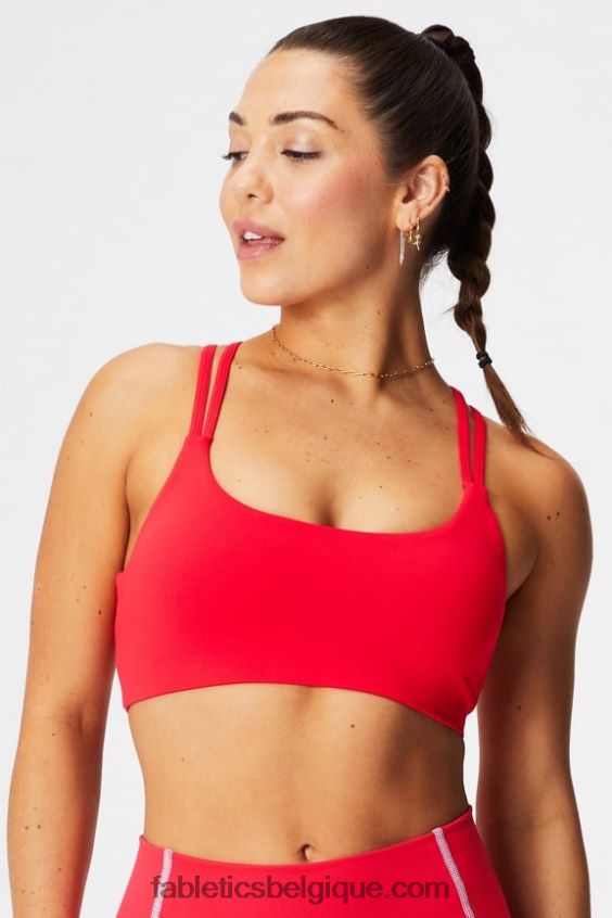 soutien-gorge principal à faible impact femmes Fabletics 404P0T1450 cerise classique