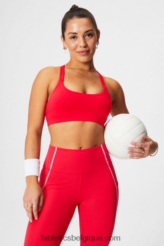 soutien-gorge principal à faible impact femmes Fabletics 404P0T1450 cerise classique